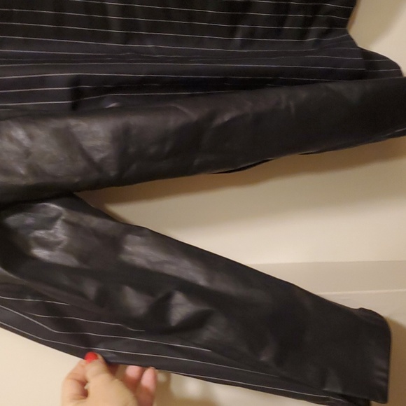 Sz XXL Japanese NWT $2699 Masatomo wool with leather panels pinstripes jacket - Picture 10 of 11